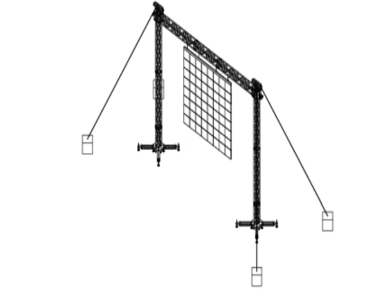 LED Screen Ground Supports  8 m span and load capacity up to 1,800 kg